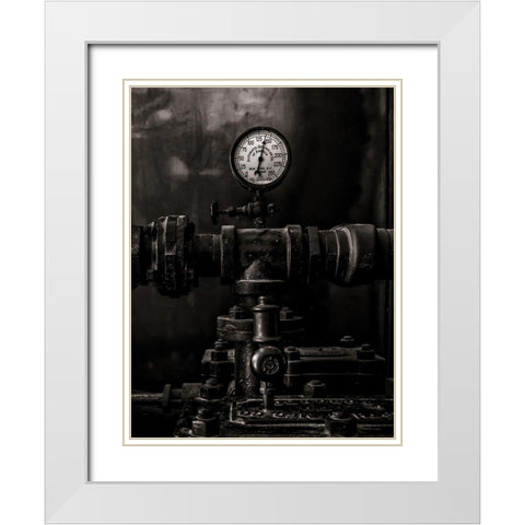 Toronto Distillery District Machinery No 2 White Modern Wood Framed Art Print with Double Matting by Carson, Brian