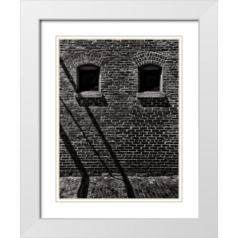 Toronto Distillery District Windows No 2 White Modern Wood Framed Art Print with Double Matting by Carson, Brian