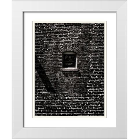 Toronto Distillery District Windows No 3 White Modern Wood Framed Art Print with Double Matting by Carson, Brian