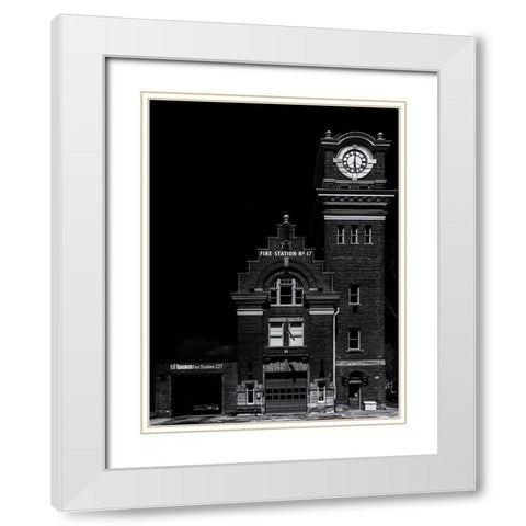 Toronto Fire Station No 227 White Modern Wood Framed Art Print with Double Matting by Carson, Brian