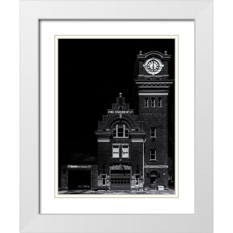 Toronto Fire Station No 227 White Modern Wood Framed Art Print with Double Matting by Carson, Brian