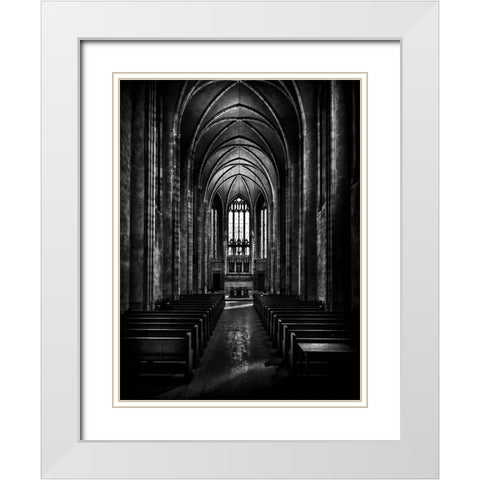 Trinity College Chapel White Modern Wood Framed Art Print with Double Matting by Carson, Brian