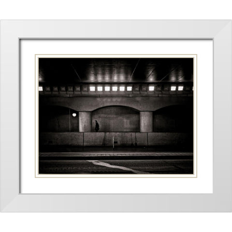 Under the Overpass No 4 White Modern Wood Framed Art Print with Double Matting by Carson, Brian