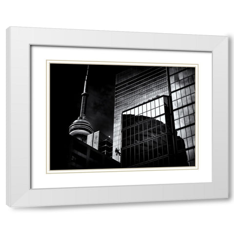 Window Washing No 3 White Modern Wood Framed Art Print with Double Matting by Carson, Brian