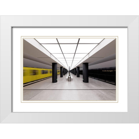 Giil White Modern Wood Framed Art Print with Double Matting by Kuhne, Markus