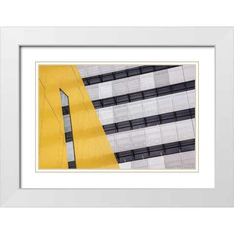Continuation White Modern Wood Framed Art Print with Double Matting by Hammer, Jacqueline