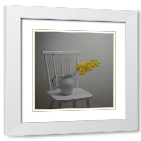 Simplicity of life White Modern Wood Framed Art Print with Double Matting by Perfoncio, Margareth