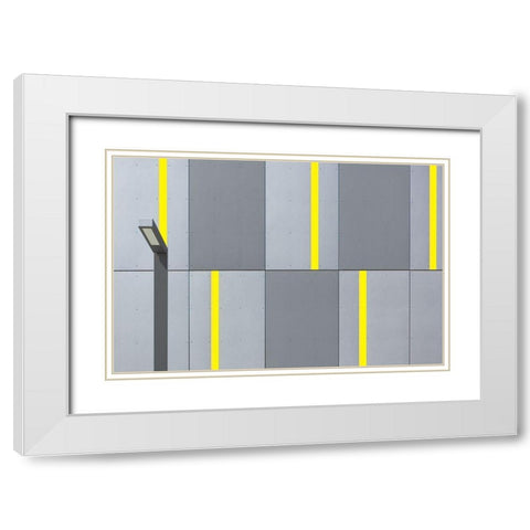 Simplicity White Modern Wood Framed Art Print with Double Matting by Niezen, Jan