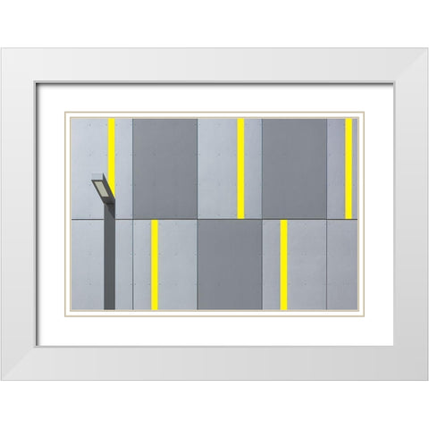 Simplicity White Modern Wood Framed Art Print with Double Matting by Niezen, Jan