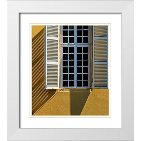 Dont let the sunshine in White Modern Wood Framed Art Print with Double Matting by Joosten, Lus