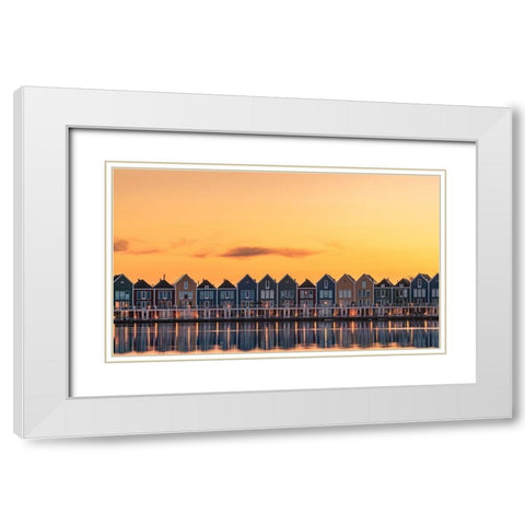 Fragile like feather White Modern Wood Framed Art Print with Double Matting by Nakul Photography