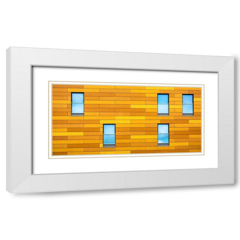 Missing symmetry White Modern Wood Framed Art Print with Double Matting by Joosten, Lus