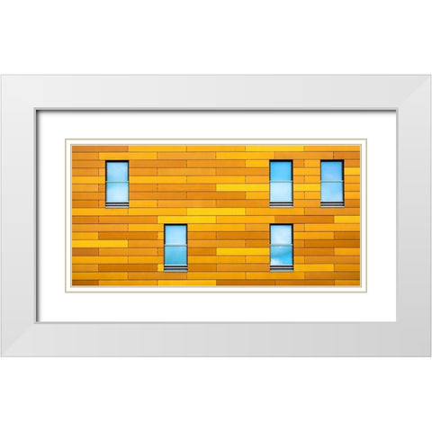 Missing symmetry White Modern Wood Framed Art Print with Double Matting by Joosten, Lus