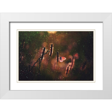 Symbol of the soul White Modern Wood Framed Art Print with Double Matting by Trajkovic, Dragana