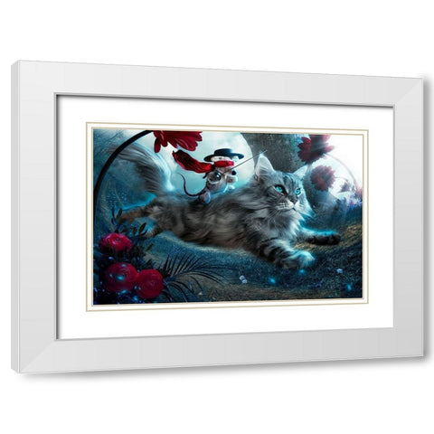 The Hero White Modern Wood Framed Art Print with Double Matting by Kiciak, Christophe