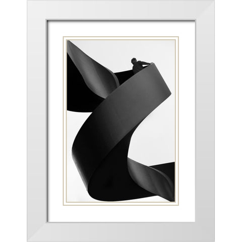 Moving Still White Modern Wood Framed Art Print with Double Matting by Abrantes, Paulo