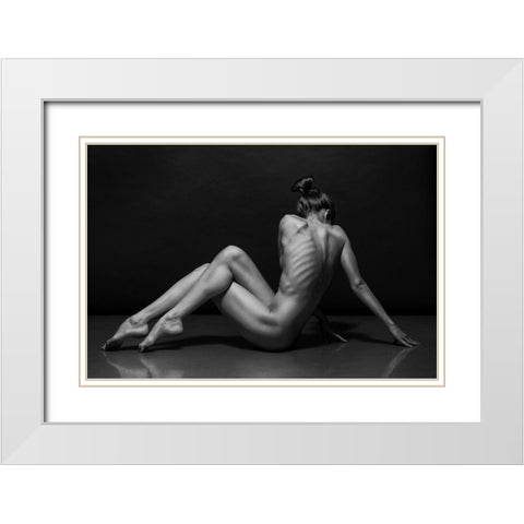 bodyscape White Modern Wood Framed Art Print with Double Matting by Belovodchenko, Anton