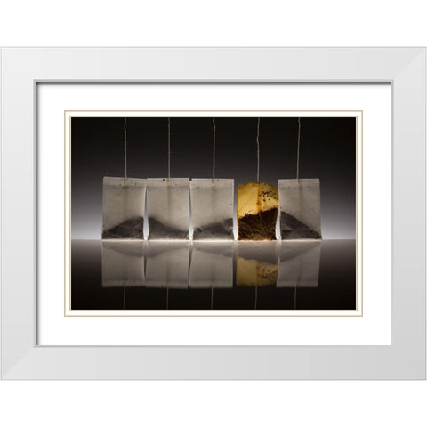 Teascape White Modern Wood Framed Art Print with Double Matting by De Kogel, Wieteke