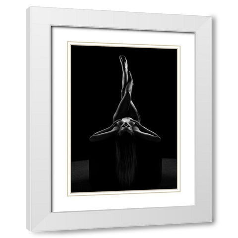 Eszter White Modern Wood Framed Art Print with Double Matting by Kiss, Jozef