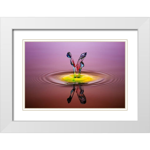 you and me White Modern Wood Framed Art Print with Double Matting by Berkati, Muhammad