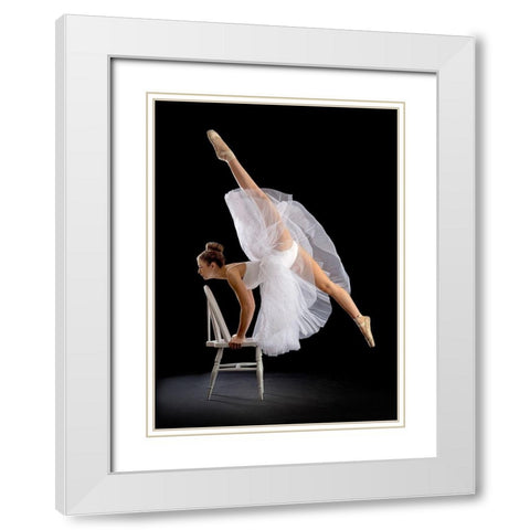 Touch of Class White Modern Wood Framed Art Print with Double Matting by Pentony Ma, Pauline