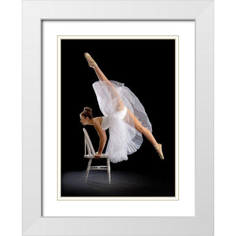 Touch of Class White Modern Wood Framed Art Print with Double Matting by Pentony Ma, Pauline