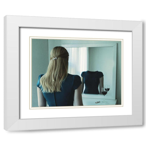 Emty inside White Modern Wood Framed Art Print with Double Matting by Helerand, Roland