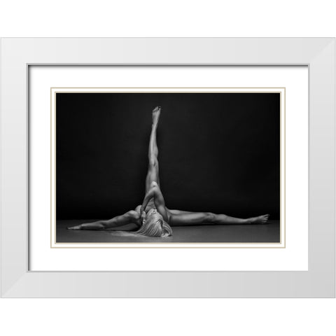 bodyscape White Modern Wood Framed Art Print with Double Matting by Belovodchenko, Anton