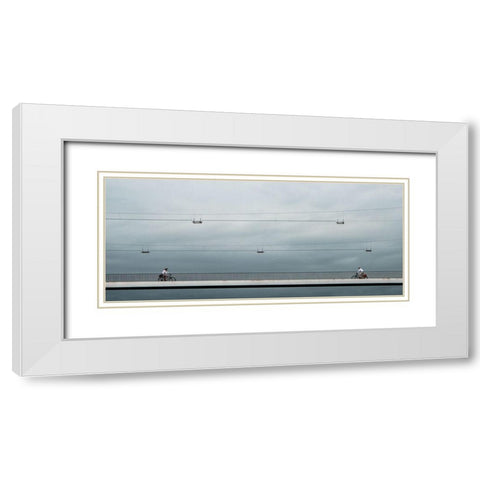 The one second encounter... White Modern Wood Framed Art Print with Double Matting by Claes, Gilbert