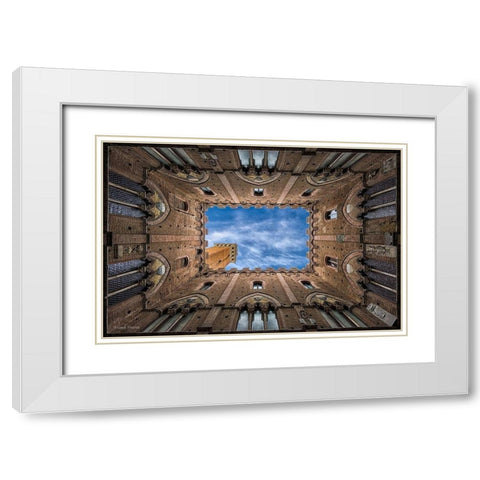 Palazzo Pubblico  Siena  Italy White Modern Wood Framed Art Print with Double Matting by Smout Images, Frank