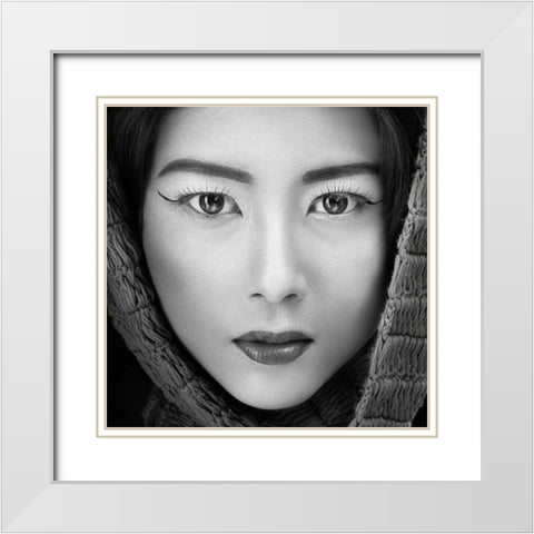 portrait of icha White Modern Wood Framed Art Print with Double Matting by Siswandhono, Arief