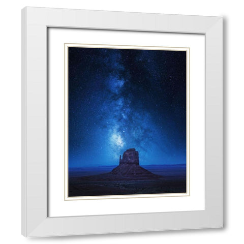 Monument Milkyway White Modern Wood Framed Art Print with Double Matting by Pablo De, Juan