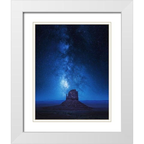 Monument Milkyway White Modern Wood Framed Art Print with Double Matting by Pablo De, Juan