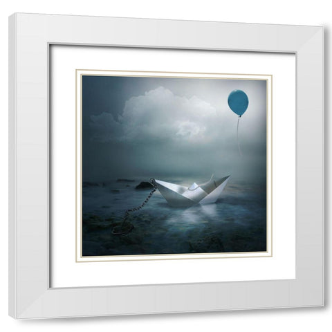 Without choice White Modern Wood Framed Art Print with Double Matting by Simongulashvili, Natalia