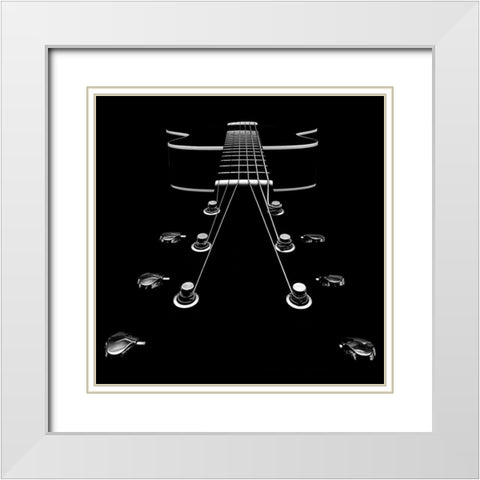 My New Baby White Modern Wood Framed Art Print with Double Matting by Lennert Simonsen, Kim