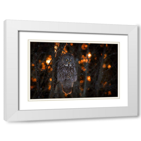 As the Sun Goes Down White Modern Wood Framed Art Print with Double Matting by Kalathas, Nick