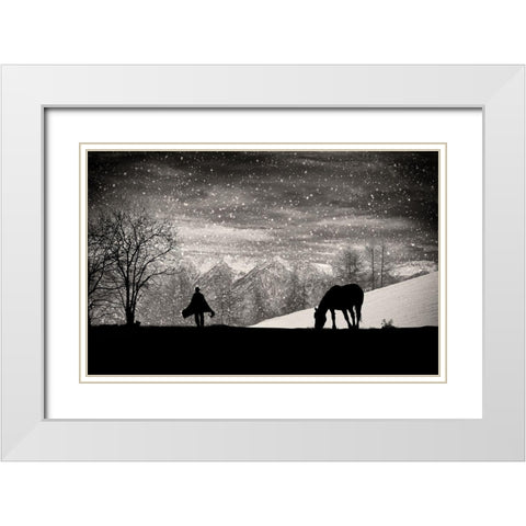 Its time to go White Modern Wood Framed Art Print with Double Matting by Guarino, Vito