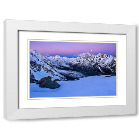 A State of Tranquility White Modern Wood Framed Art Print with Double Matting by Zhang, Yan