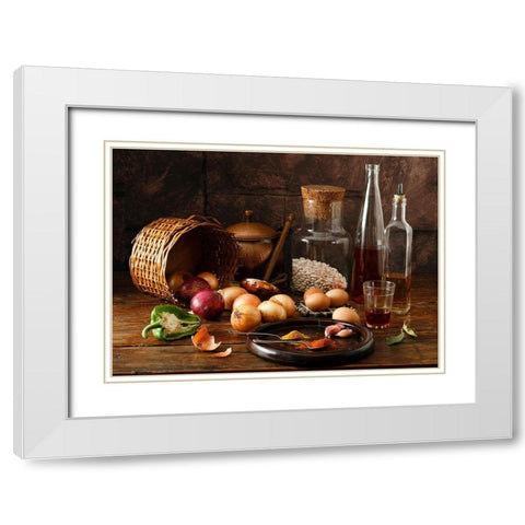 Smells White Modern Wood Framed Art Print with Double Matting by Laercio, Luiz