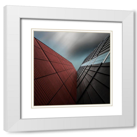 the visOr White Modern Wood Framed Art Print with Double Matting by Claes, Gilbert