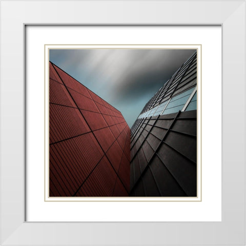 the visOr White Modern Wood Framed Art Print with Double Matting by Claes, Gilbert