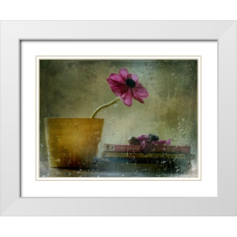 A day to stay at home White Modern Wood Framed Art Print with Double Matting by Devos, Delphine