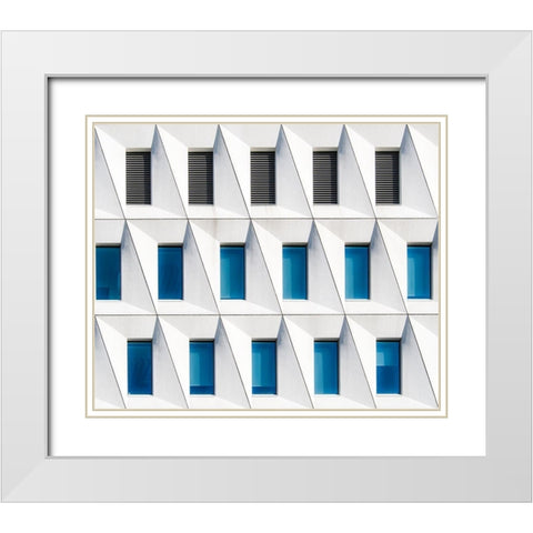 Backslashed White Modern Wood Framed Art Print with Double Matting by Vangindertael (Lagrange), Luc