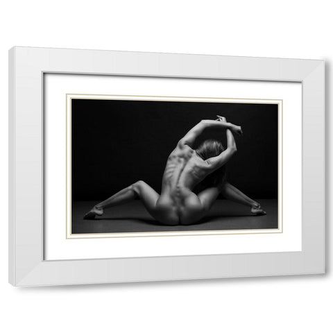bodyscape White Modern Wood Framed Art Print with Double Matting by Belovodchenko, Anton