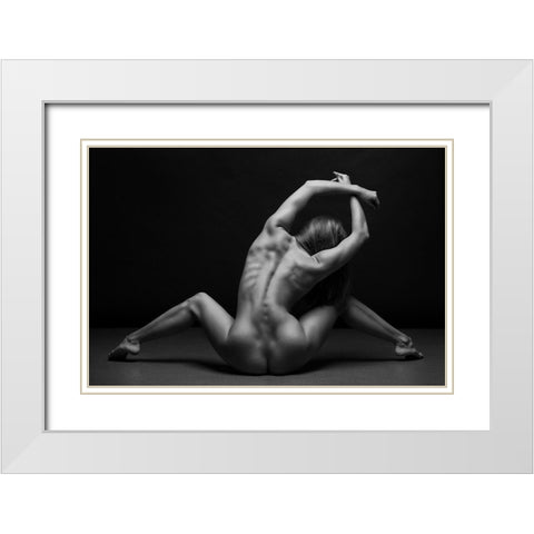 bodyscape White Modern Wood Framed Art Print with Double Matting by Belovodchenko, Anton