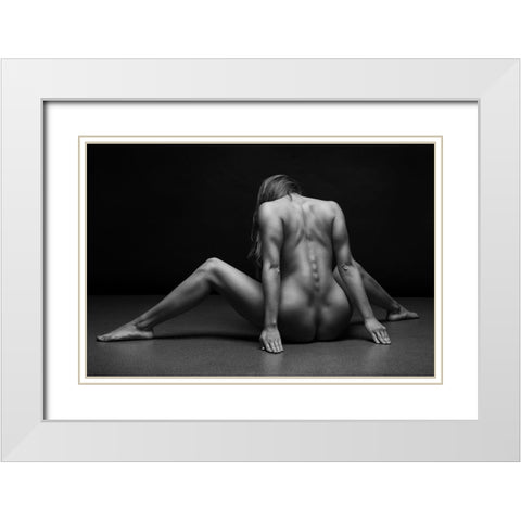 bodyscape White Modern Wood Framed Art Print with Double Matting by Belovodchenko, Anton