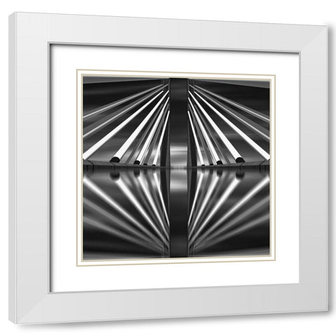 Pasopati Bridge White Modern Wood Framed Art Print with Double Matting by Bunjamin (Abe), Antonyus