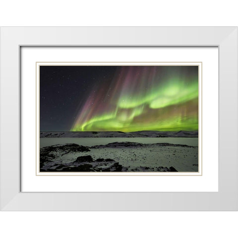 Celestial White Modern Wood Framed Art Print with Double Matting by Ingibergsson, Bragi