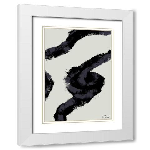 Rope White Modern Wood Framed Art Print with Double Matting by Artographie Studio