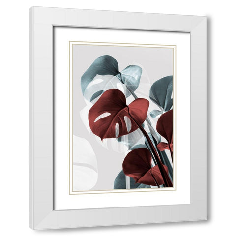 Monstera Creative 15 White Modern Wood Framed Art Print with Double Matting by Artographie Studio